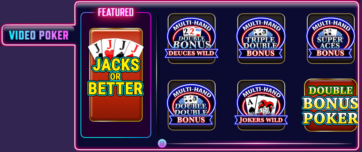 Video poker online. 