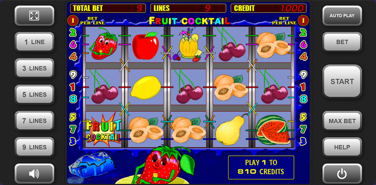 Fruit Cocktail slot game online.